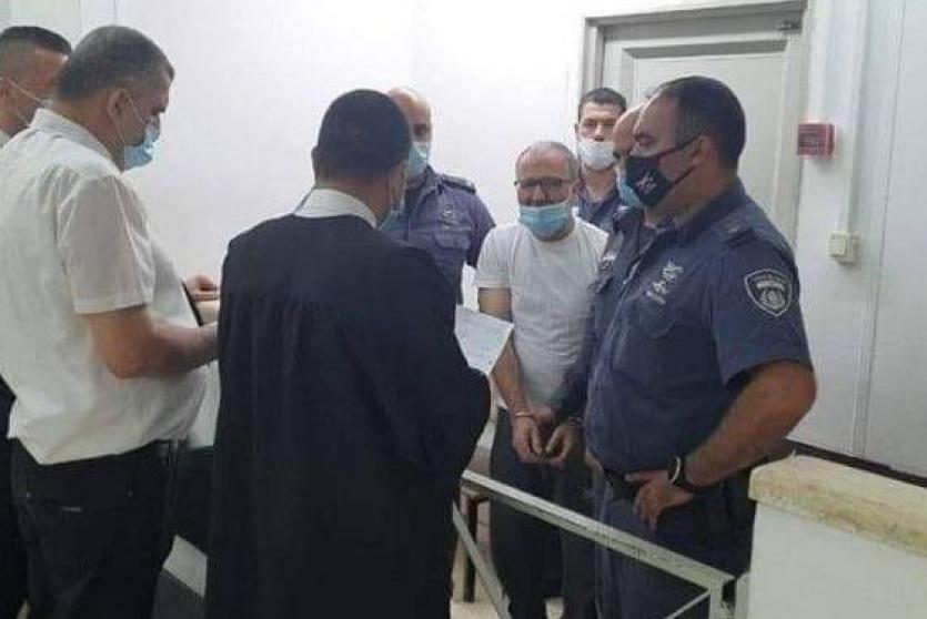 الاسير نظمي ابو بكر في محكمة الاحتلال