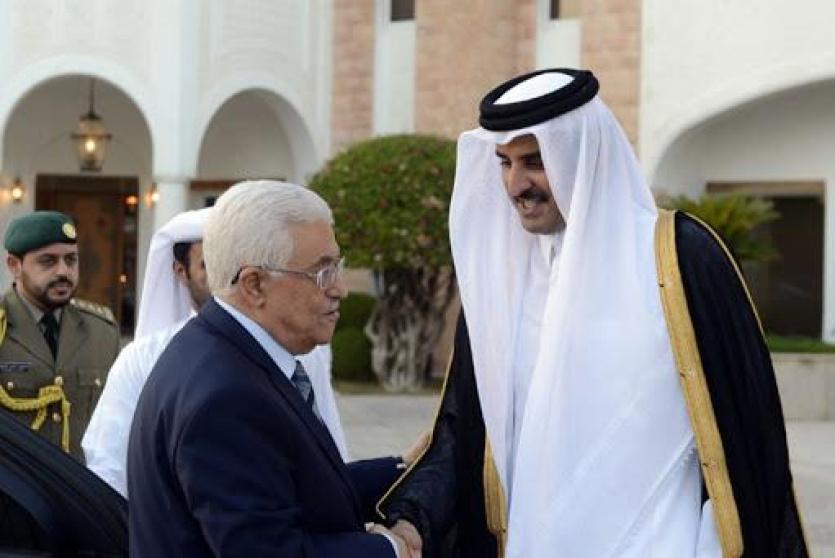 امير قطر والرئيس عباس 