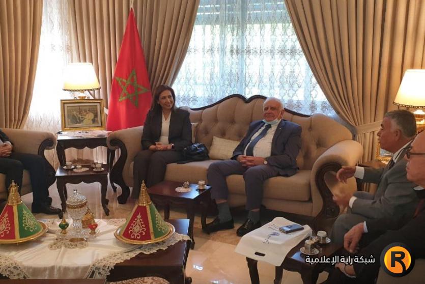 وفد من المجلس الأعلى للابداع يلتقي السفير المغربي لدى فلسطين