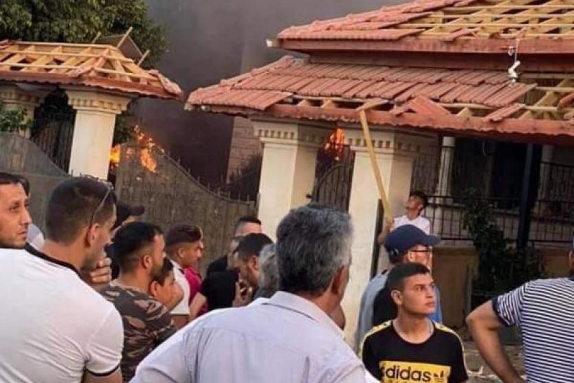 احراق منازل في قباطية على خلفية الشجار الذي وقع امس 