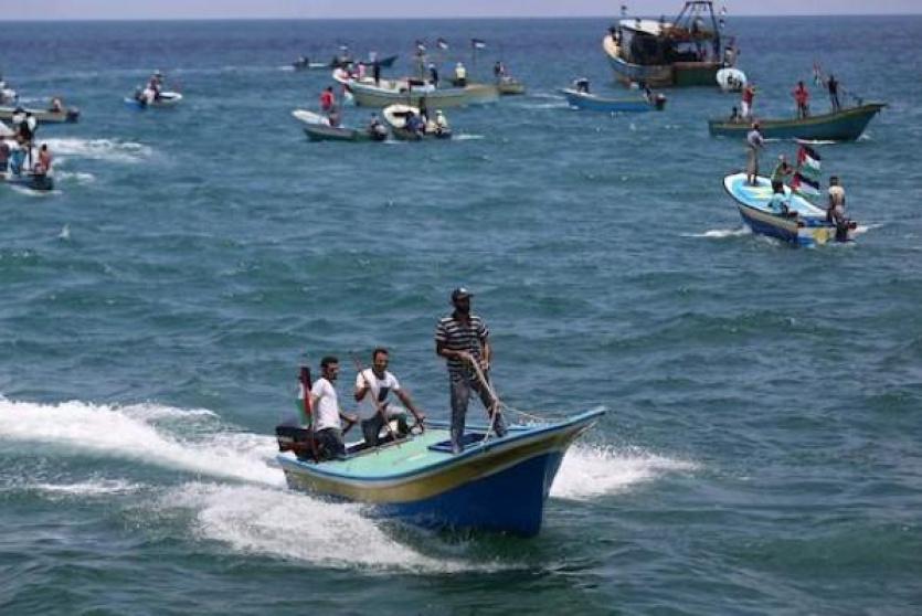 مراكب الصيادين في بحر غزة