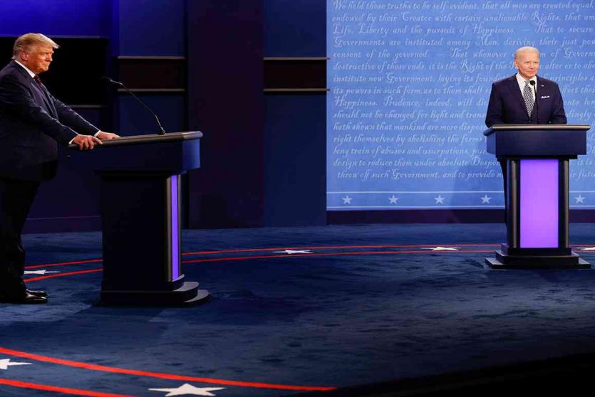 المناظرة الاولى بين ترامب وبايدن
