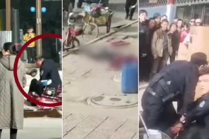 رجل يضرب زوجته