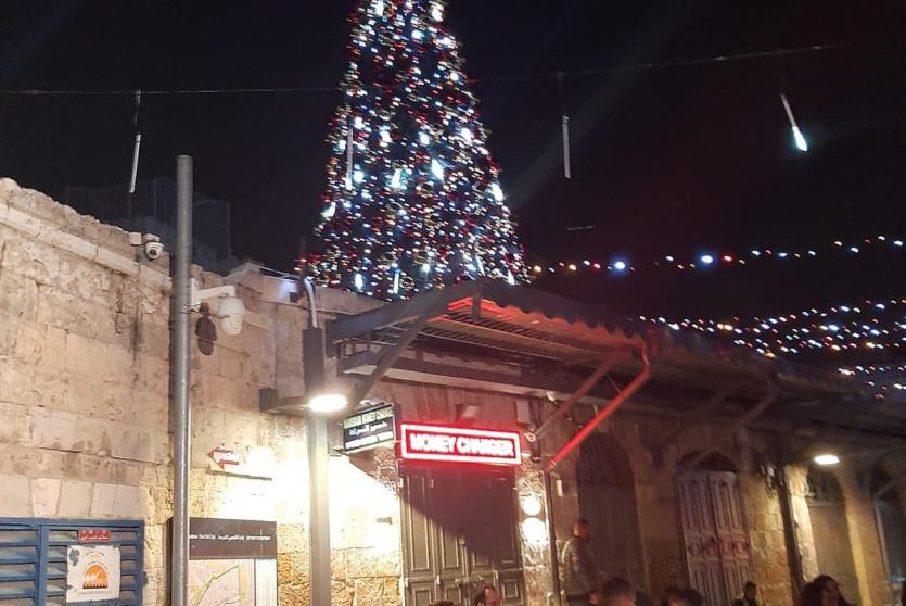 إضاءة شجرة الميلاد في القدس 