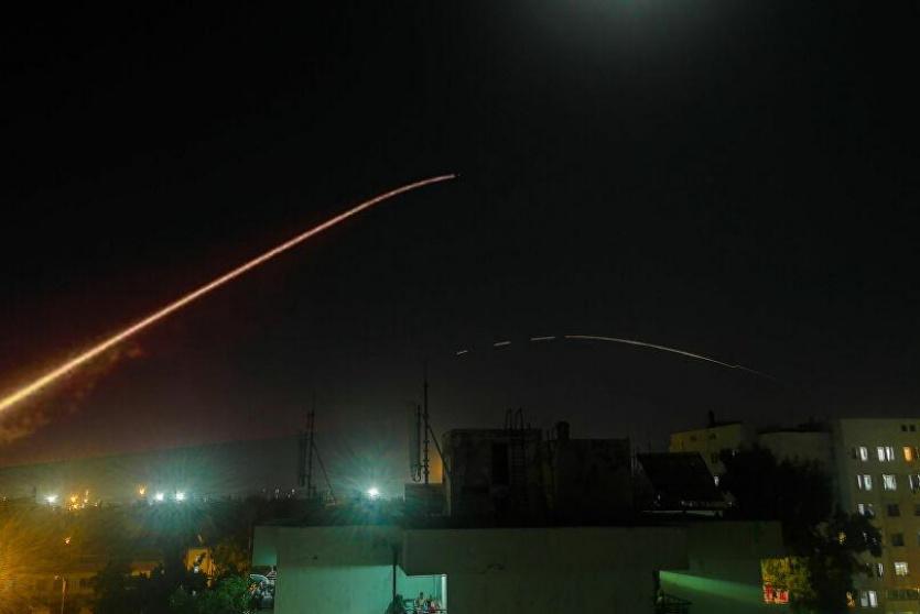 اسقاط صواريخ في سماء سوريا