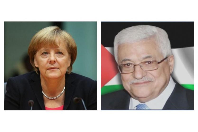 الرئيس محمود عباس والمستشارة الألمانية