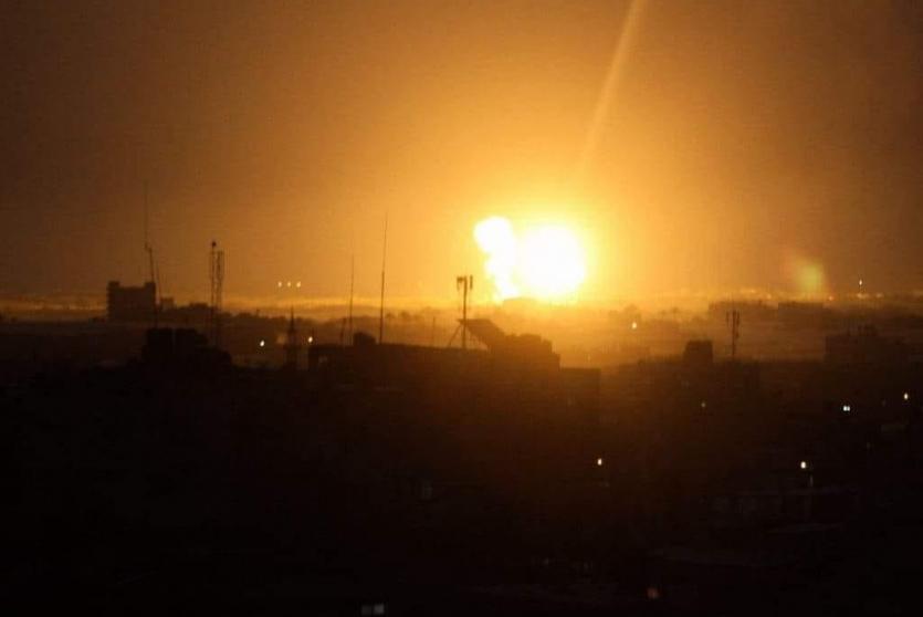 قصف اسرائيلي على مدينة غزة - ارشيف 