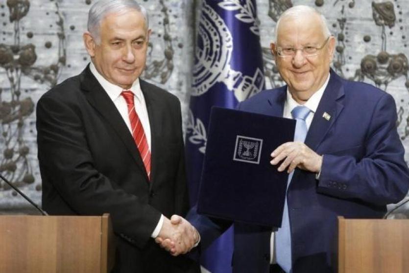 بنيامين نتنياهو و الرئيس الاسرائيلي ريفلين