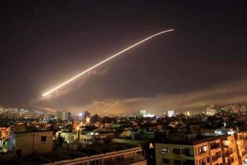 قصف اسرائيلي على دمشق- ارشيف