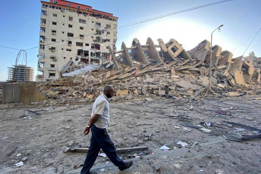 قصف الابراج في غزة