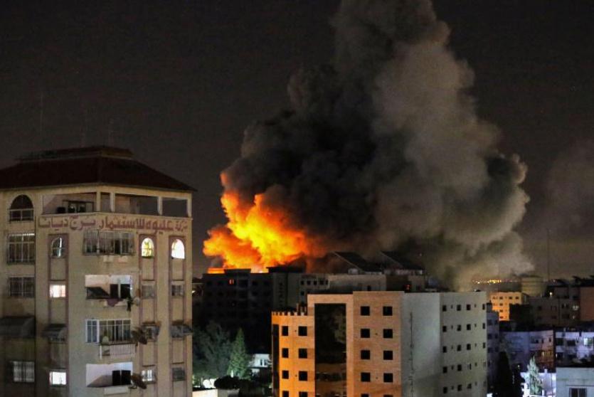 قصف اسرائيلي على مدينة غزة