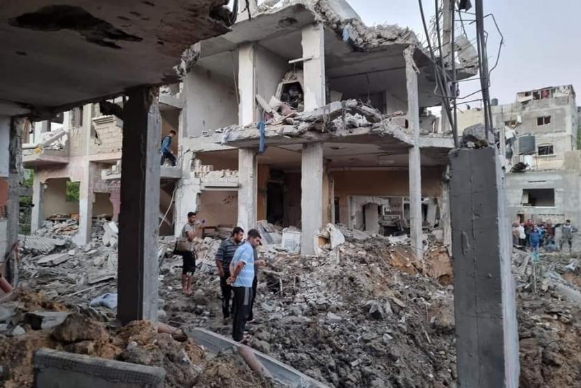 آثار القصف الاسرائيلي على قطاع غزة - ارشيف