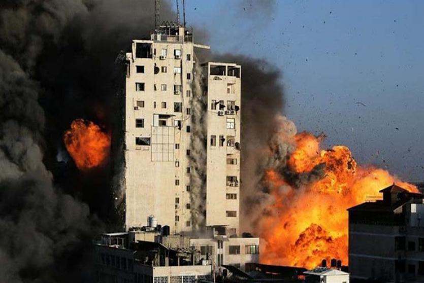 برج الشروق في غزة يحتوي على مكاتب صحفية عديدة