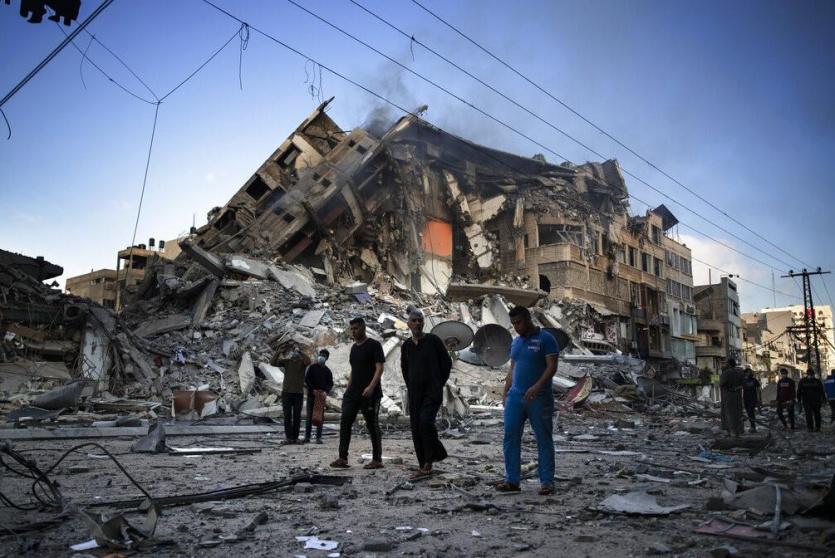 منزل قصفه الاحتلال في غزة 