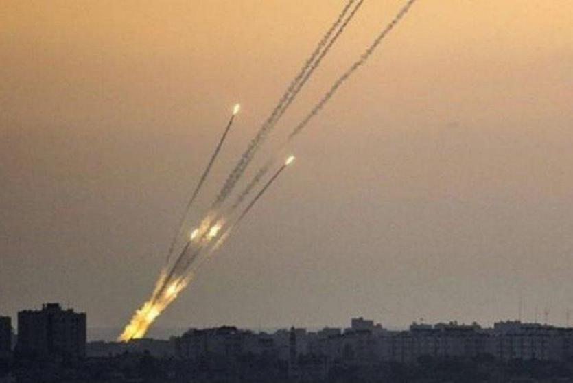 صواريخ للمقاومة الفلسطينية أطلقت من غزة - أرشيف