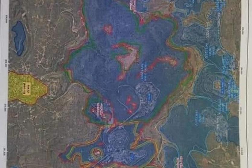 خريطة للأراضي في سلفيت 