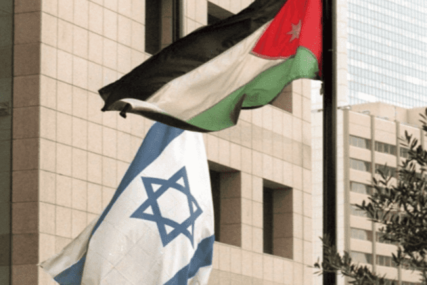 علم الأردن واسرائيل