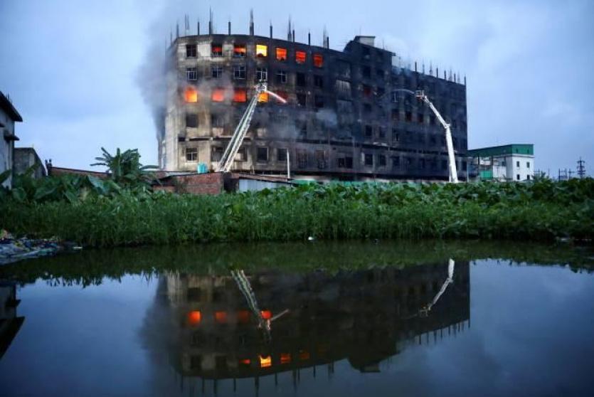 حريق بمصع في بنغلادش