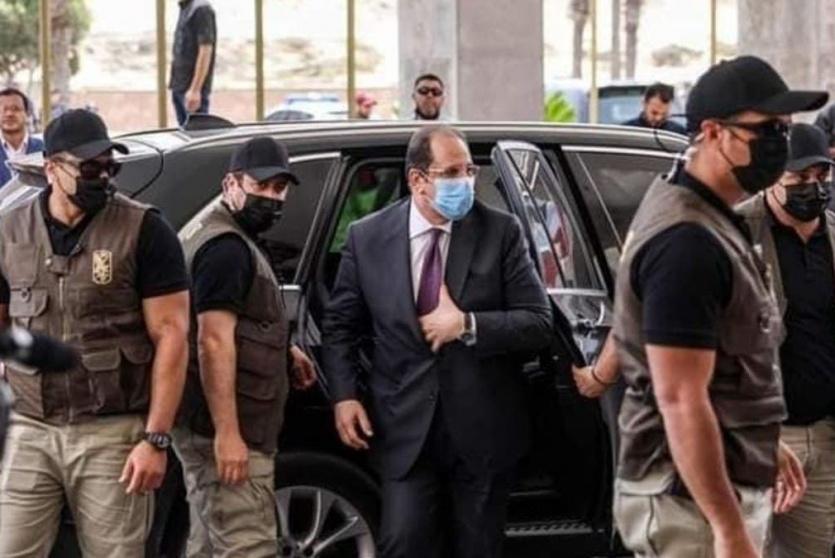 رئيس المخابرات المصرية خلال زيارته الأخيرة لغزة