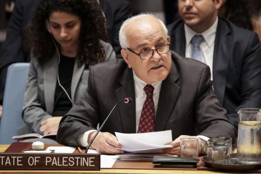 المندوب الدائم لدولة فلسطين لدى الأمم المتحدة، الوزير رياض منصور