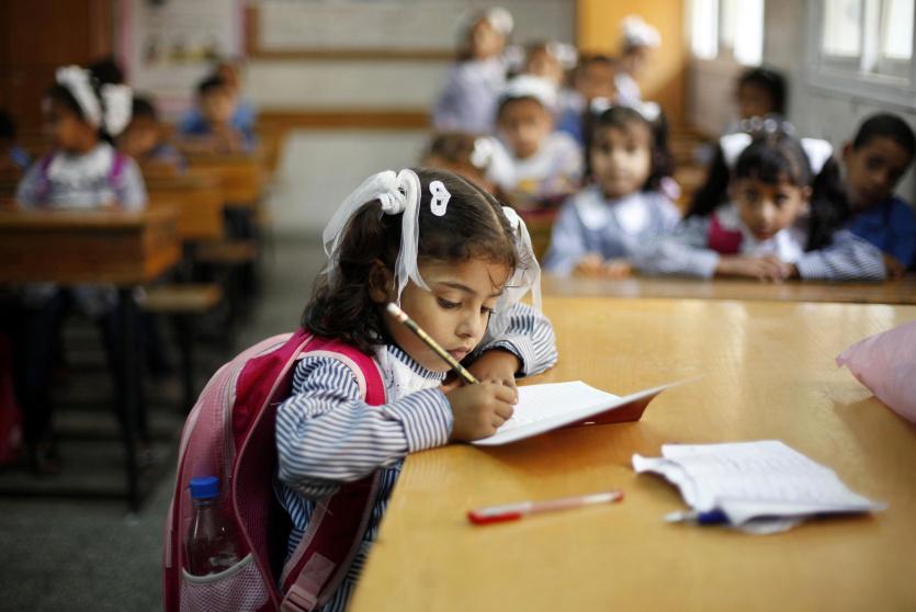 طلاب في مدارس الأونروا للاجئين بغزة - أرشيف