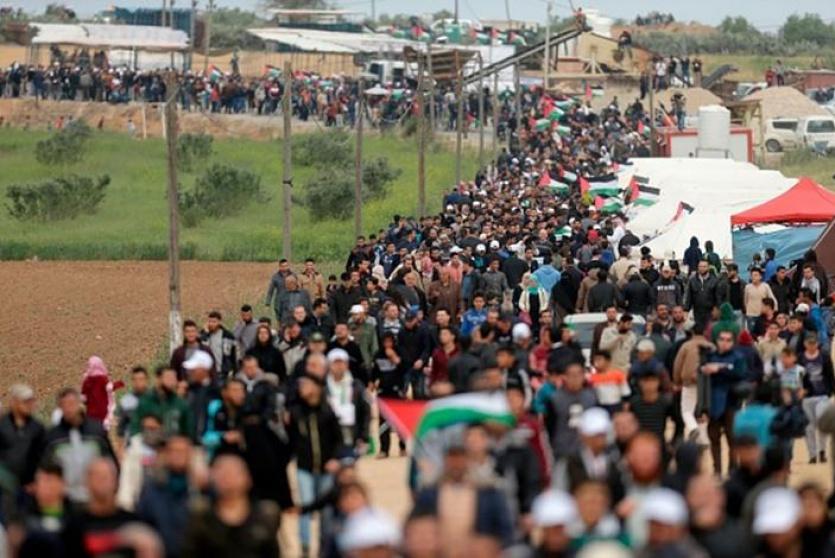 مسيرة قرب حدود غزة -أرشيف-
