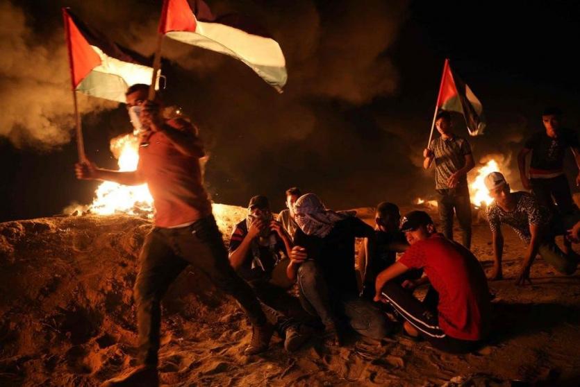 خلال فعاليات الإرباك الليلي شرق غزة اليوم