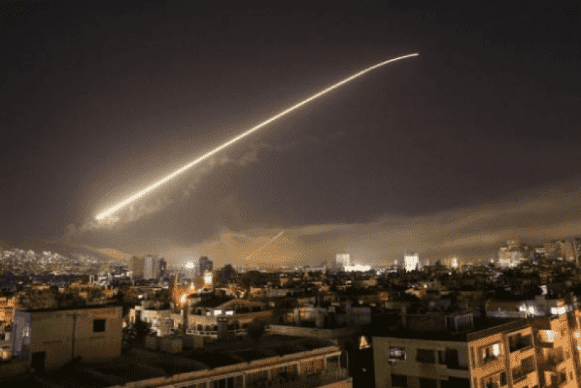 قصف اسرائيلي على دمشق- ارشيف