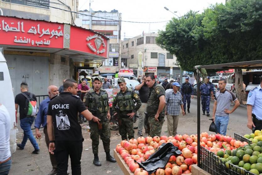 خلال عمل الشرطة بإزال التعديات في جنين