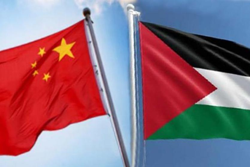علم الصين وفلسطين - ارشيف 