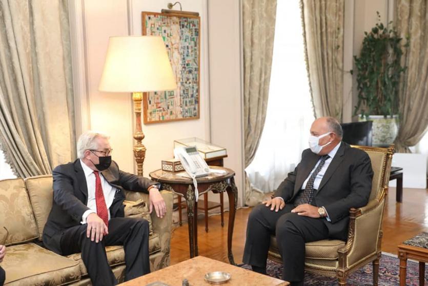وزير الخارجية المصري سامح شكري مع  تور وينسلاند
