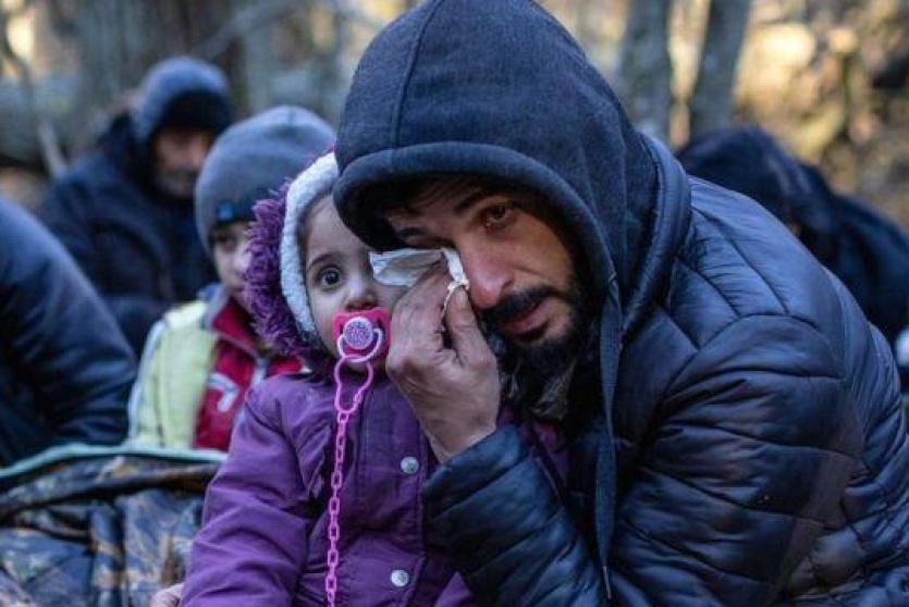 اللاجئين بين بيلاروسيا وبولندا