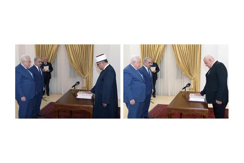 وزيرا الداخلية والأوقاف يؤديان اليمين القانونية أمام الرئيس عباس