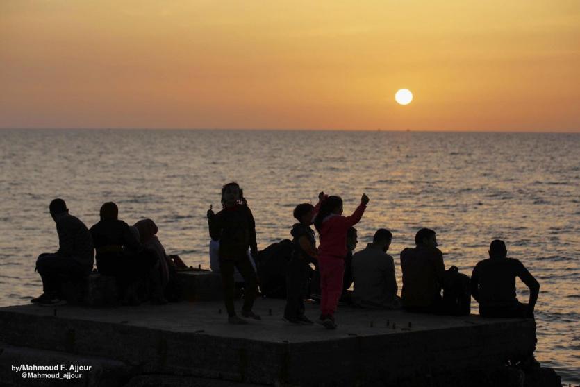 صورة من بحر غزة أمس