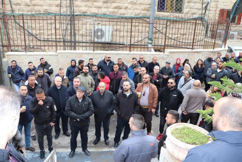 موظفو كهرباء القدس خلال وقفات احتجاجية