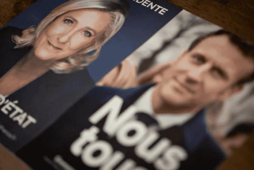 المرشحان المتنافسان في الجولة الثانية من انتخابات الرئاسة الفرنسية: إيمانويل ماكرون ومارين لوبان