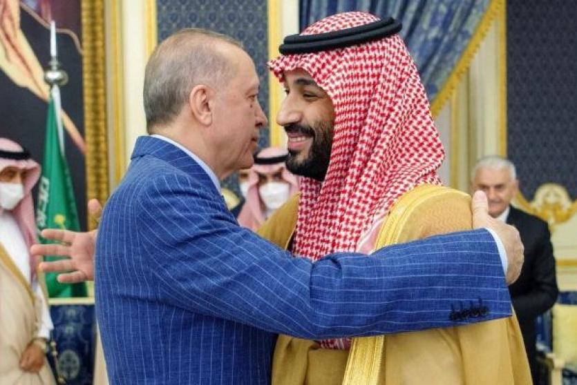 الرئيس التركي مع الملك سلمان