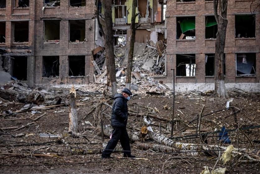 قصف روسي علي المدن الأوكرانية