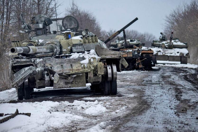دبابات روسية مدمرة في أوكرانيا