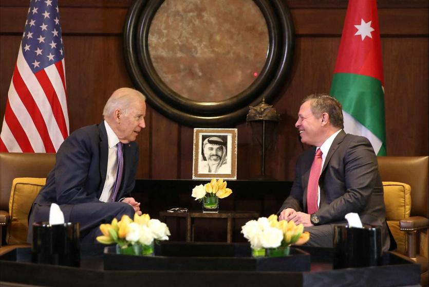  الرئيس الأميركي جو بايدن وملك الأردن