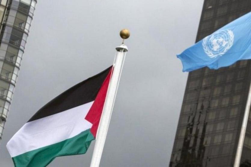 علم فلسطين والأمم المتحدة - ارشيف 