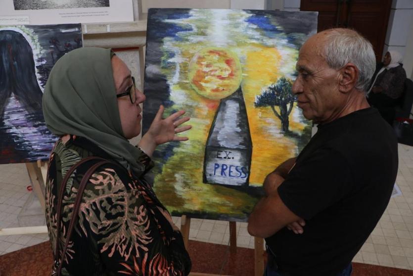 صور: معرض فني في أريحا تكريما للشهيدة شيرين أبو عاقلة