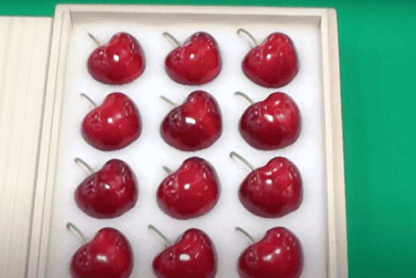 العلبة تحوي 15 حبة كرز 