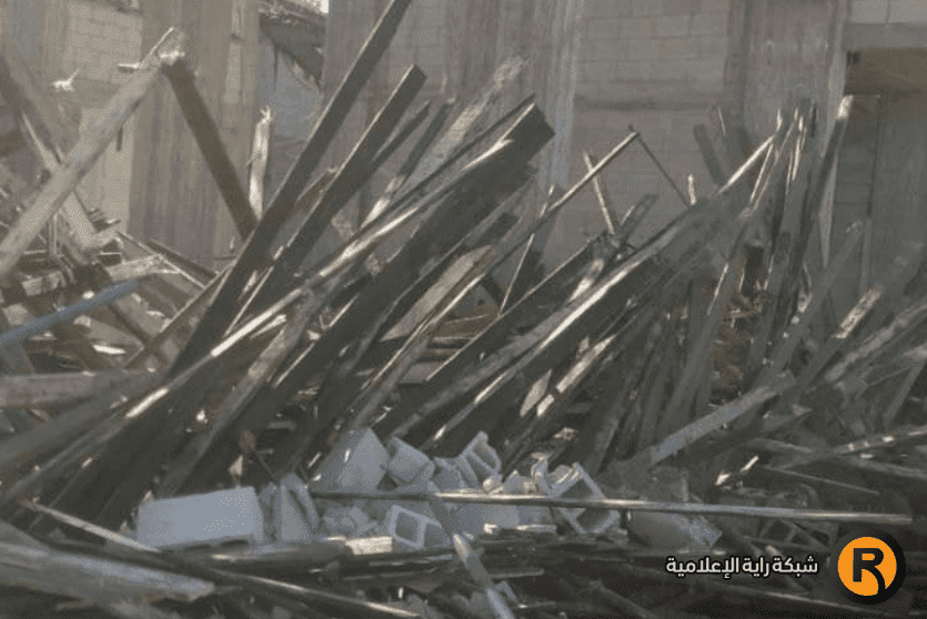 انهيار سقف مبنى قيد الإنشاء في طولكرم