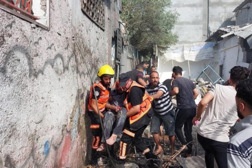 انتشال الشهداء والجرحى