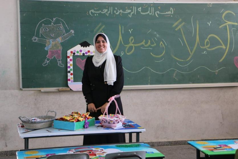 استعدادات مدرسة في غزة لبدء العام الدراسي