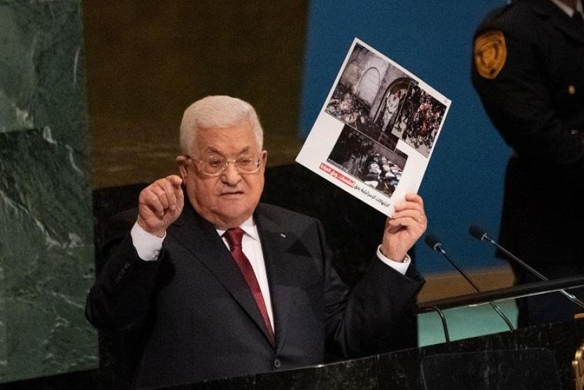 الرئيس محمود عباس خلال خطابه في الأمم المتحدة