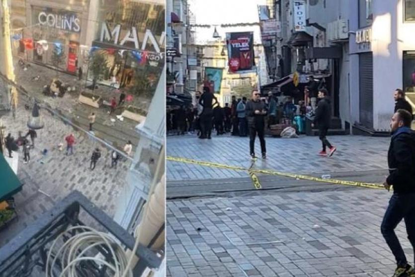 انفجار في شارع الاستقلال بمنطقة تقسيم في مدينة اسطنبول
