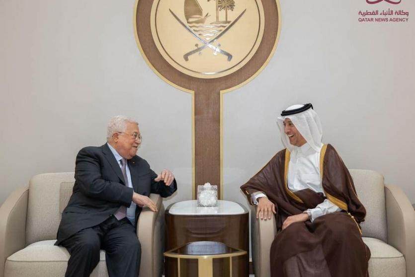 الرئيس محمود عباس في قطر