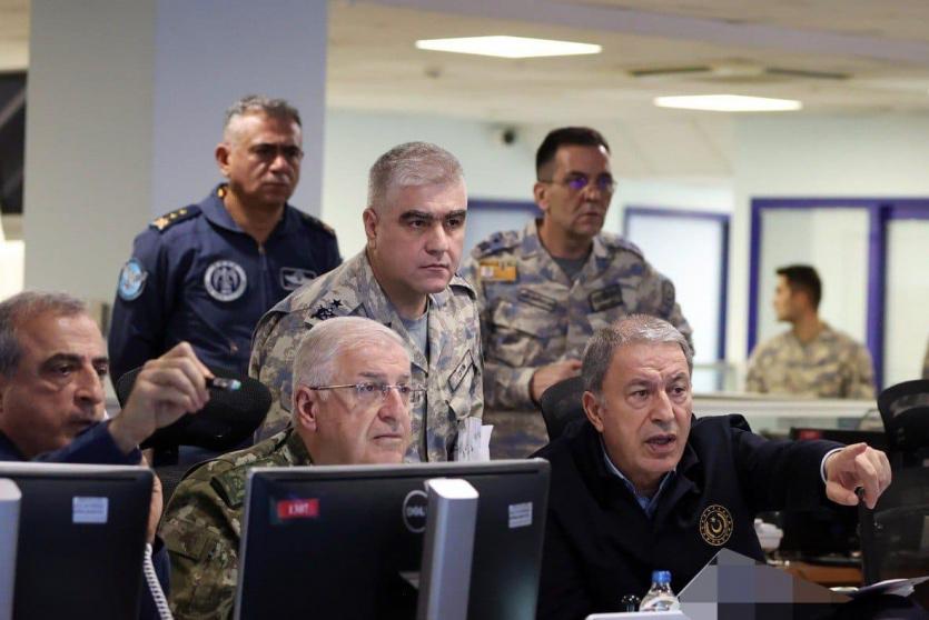 وزارة الدفاع التركية خلال متابعة العملية العسكرية